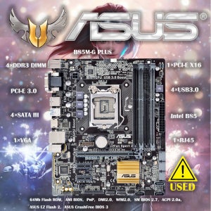 LGA 1150 ASUS B85M-G PLUS 마더보드, 마이크로 ATX B85M G PLUS 시스템보드, DDR3, 인텔 B85 32GB 데스크탑 메인보드 SATA III