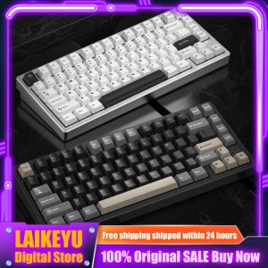 RAINY75 게임용 무선 기계식 키보드 81 키 모든 알루미늄 쉘 PBT 키캡 트라이 모드 연결 PC 게임 액세서리