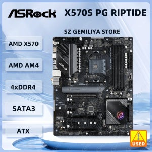 ASROCK X570S PG RIPTIDE 마더보드 AM4 X570 DDR4 128GB 지원 라이젠 5600 4600G PRO 2700 3400G CPU PCI-E 4.0 ATX