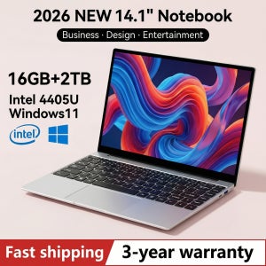 LENO 14.1인치 초슬림 노트북 윈도우11 16GB 2TB SSD 게이머 노트북 인텔 4405U 1920*1080 디스플레이 사무용 학습용 게임용 컴퓨터 PC