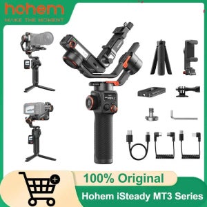 호헴 아이스테디 MT3/MT3 Pro/MT3 Pro Kit AI 카메라 짐벌 스테빌라이저 (CCT RGB 조명, 터치스크린 포함) DSLM/휴대폰/액션캠용