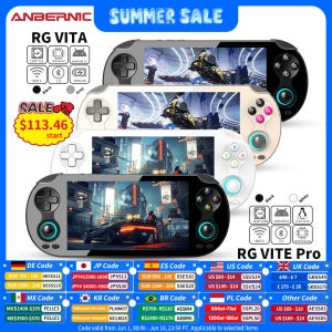 안베르닉 RG VITA / RG VITA Pro 휴대용 게임 콘솔 IPS 터치스크린 5000mAh 비디오 게임 플레이어 AI 스트리밍 지원 RixelHK