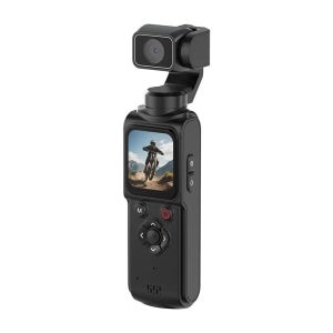 4K 포켓 짐벌 카메라 핸드헬드 스테빌라이즈드 캠코더 75MP 330 °   자동 추적 회전 기능이 있는 1.7인치 터치스크린, 브이로그 촬영에 적합