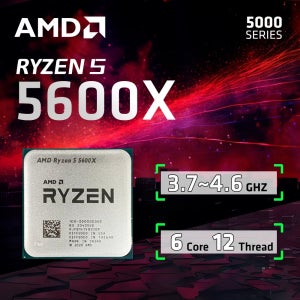 새로운 AMD Ryzen 5 5600X R5 5600X 3.7GHz 6코어 12스레드 65W 소켓 AM4 CPU 게이밍 프로세서 팬 없음