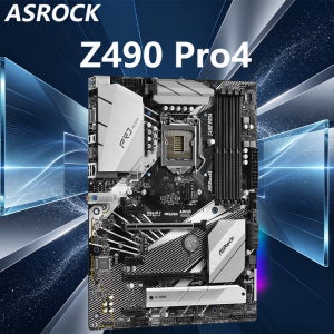 Z490 LGA 1200 마더보드 ASROCK Z490 PRO4/AC CPU (i5-10400/F, i7-10700K/KF, i9-10900K/KF, i3-10100 호환) DDR