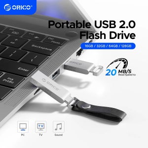 ORICO USB2.0 3.0 미니 USB 플래시 드라이브 금속 썸 드라이브 메모리 스틱 아연 합금 튼튼한 끈 포함 차량용 컴퓨터 사무실용 OTG