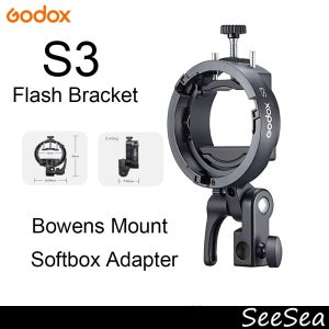 Godox S3 스피드라이트 브래킷 (보웬스 마운트 포함) 온카메라 플래시 V100 V860 AD200Pro II 액세서리용