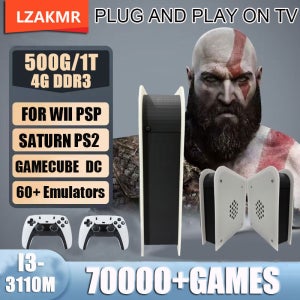 무선 핸들 8G 램 레트로 게임 콘솔 2T 롬 M15 바토세라 I3-3110M 7만개 이상 게임 Wii PS2 PSP NGC N64 윈도우11 TV에서 플레이 가능
