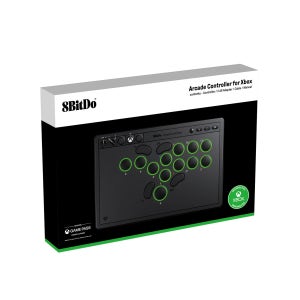 8BitDo 올버튼 아케이드 컨트롤러 (Xbox Series X/S, Xbox One 및 PC, Windows용), 무선 핫스왑 가능 PCB, RGB 조명