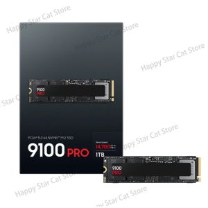오리지널 9100 프로 1TB 2TB 4TB NVMe SSD M.2 2280 PCIe 5.0x4 삼성 노트북 미니 PC 게이밍 컴퓨터용 내장형 솔리드 스테이트 드라이브