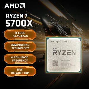 AMD Ryzen 7 5700X 프로세서 8코어 16스레드 4.6GHz 36MB 캐시 AM4 소켓 TDP 65W 게이밍 CPU