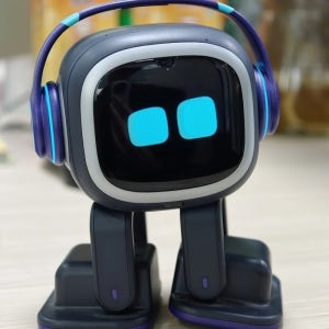 AI 감성 EMO 로봇 동반자 대화형 자동화, 음성 제어, 기분 인식, 무선 충전, 표현적인 얼굴