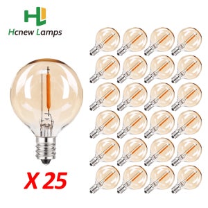 가랜드 G40 용 빈티지 LED 전구, 가정용 장식 스트링 전구, 백열 앰플 호티콜, 1W, 25PCs, E12