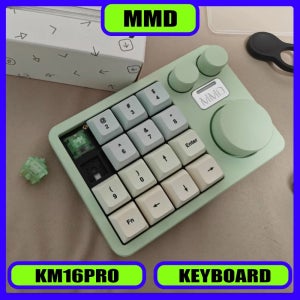 MMD KM16Pro 기계식 키보드 3가지 모드 지원 VIA 풀 키 커스터마이징 PS PR C4D 편집 디자이너용 미니 키보드