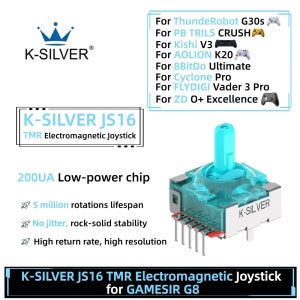 2/10PCS K-SILVER JS16 PRO TMR 전자기 조이스틱 치킨 G8 게임 컨트롤러용 드리프트 없음 고정밀 저전력
