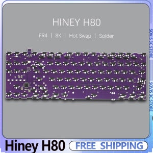 Hiney H80 키보드 PCB 핫스왑 가능/납땜 PCB 커스텀 VIA/VIAL 유선 8k 리턴 레이트 키보드 포지셔닝 플레이트 F1-8X+Jane v3