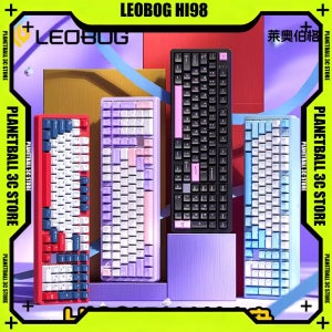 LEOBOG Hi98 알루미늄 기계식 키보드 유선 가스켓 마운트 CNC 합금 케이스 RGB 핫스왑 DIY 커스텀 게이밍 키보드 (게이머용)