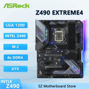 ASROCK Z490 Extreme4 마더보드 LGA1200 인텔 Z490 DDR4 128GB M.2 ATX 지원 코어 i5 11600KF i3-10325 10400F 10900F