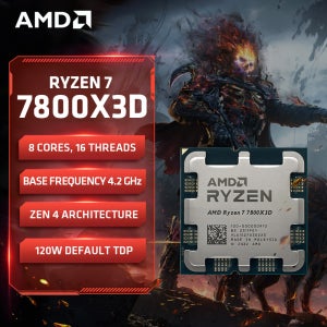 AMD Ryzen 7 7800X3D R7 7800X3D 5.0 GHz 8 코어 16 스레드 5NM 96M 데스크탑 프로세서 소켓 AM5 CPU 게이밍 프로세서, 선풍기 없음, 신제