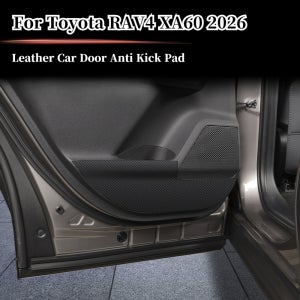 토요타 RAV4 XA60 2026 가죽 자동차 도어 안티 킥 패드 카본 파이버 그레인 도어 패널 보호 스티커 인테리어 데칼