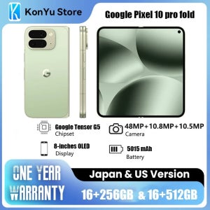 구글 픽셀 10 프로 폴드 5G 스마트폰 안드로이드 구글 텐서 G5 타이탄 M2 보안 코프로세서 16GB 256GB 512GB 6.4인치 OLED 디스플레이