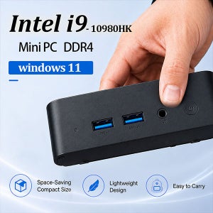 미니 PC 윈도우 11 인텔 코어 i9 10980HK 16GB 램 1TB SSD 윈도우 11 WiFi 6 BT5.2 4K HD 팩터 데스크탑 가정 사무실 비즈니스용