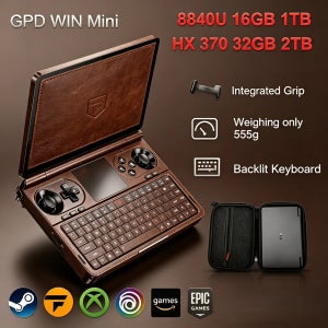 GPD WIN 미니 휴대용 게이밍 노트북 터치스크린 AMD AI 9 HX 370 7 32GB 램 2TB PCIE4.0 포터블 태블릿 얼티밋 에디션