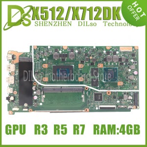 KEFU X512DA 노트북 마더보드 아수스 VIVOBOOK F512DA X512D X712DA X512DK M712D 메인보드 0GB/4GB-RAM R3-3200 R5-3500 