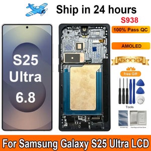 삼성 갤럭시 S25 울트라용 AMOLED 6.8’’120hz 디스플레이 LCD 터치 스크린 프레임 디스플레이 교체 지원 S 펜 SM-S938