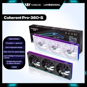 LOVINGCOOL 코히런트 LG 프로-360 PC 팬 디지털 디스플레이 일체형 빌딩 블록 팬 통합 ARGB 컴퓨터 케이스 팬