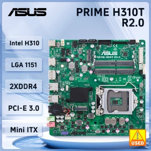 Asus PRIME H310T R2.0 마더보드 Intel H310 DDR4 32GB는 9세대/8세대 코어 CPU용 인텔 지원 USB 3.1 HDMI 미니 ITX를 지원합니다.