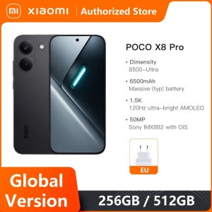글로벌 버전 샤오미 포코 X8 프로 5G 모바일 120Hz 초고휘도 AMOLED 디스플레이 스마트폰 1.5K 디멘시티 8500-울트라 NFC 50MP