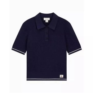 Calvin Klein Jeans 케이블 니트 반팔 카라티셔츠 UNJ260JLA275