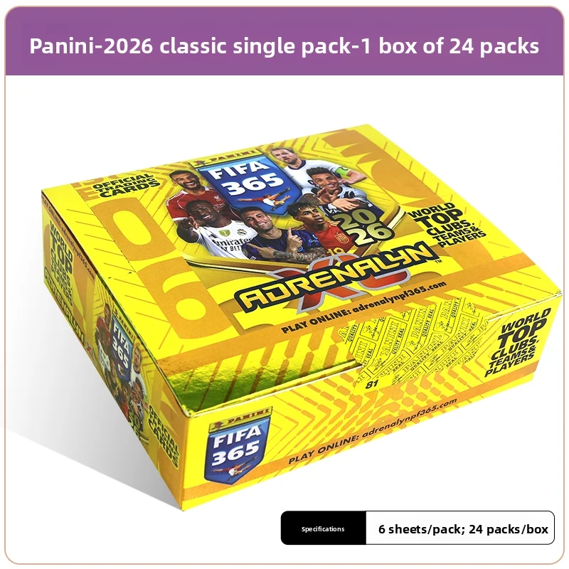 파니니 2026 FIFA365 공식 골드 카드 킬리안 음바페 & 라민 야말 듀얼 스타 사인 수집가용  04 26 1 box 24 packs