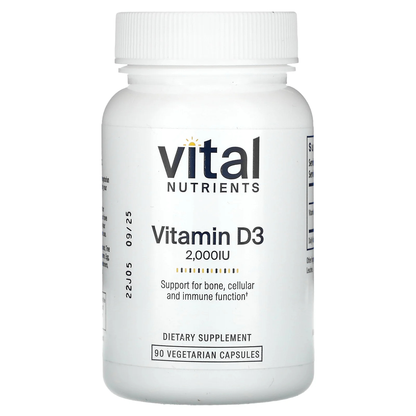 Vital Nutrients 비타민D3 2000IU 베지 캡슐 90정 VitalNutrients비타민D32000IU베지캡슐9 1개