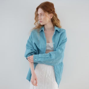 [포에트서울] HERITAGE LINEN SHIRT_green