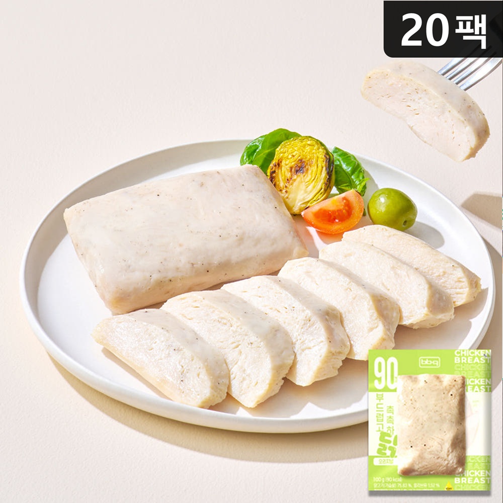 BBQ 닭가슴살 3종 오리지널/블랙페퍼/자포네 100g 20팩 (26,900원) (무료)