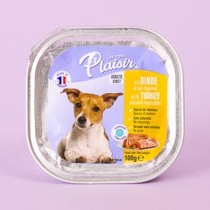 플레이저 독 습식사료 칠면조&야채 100g