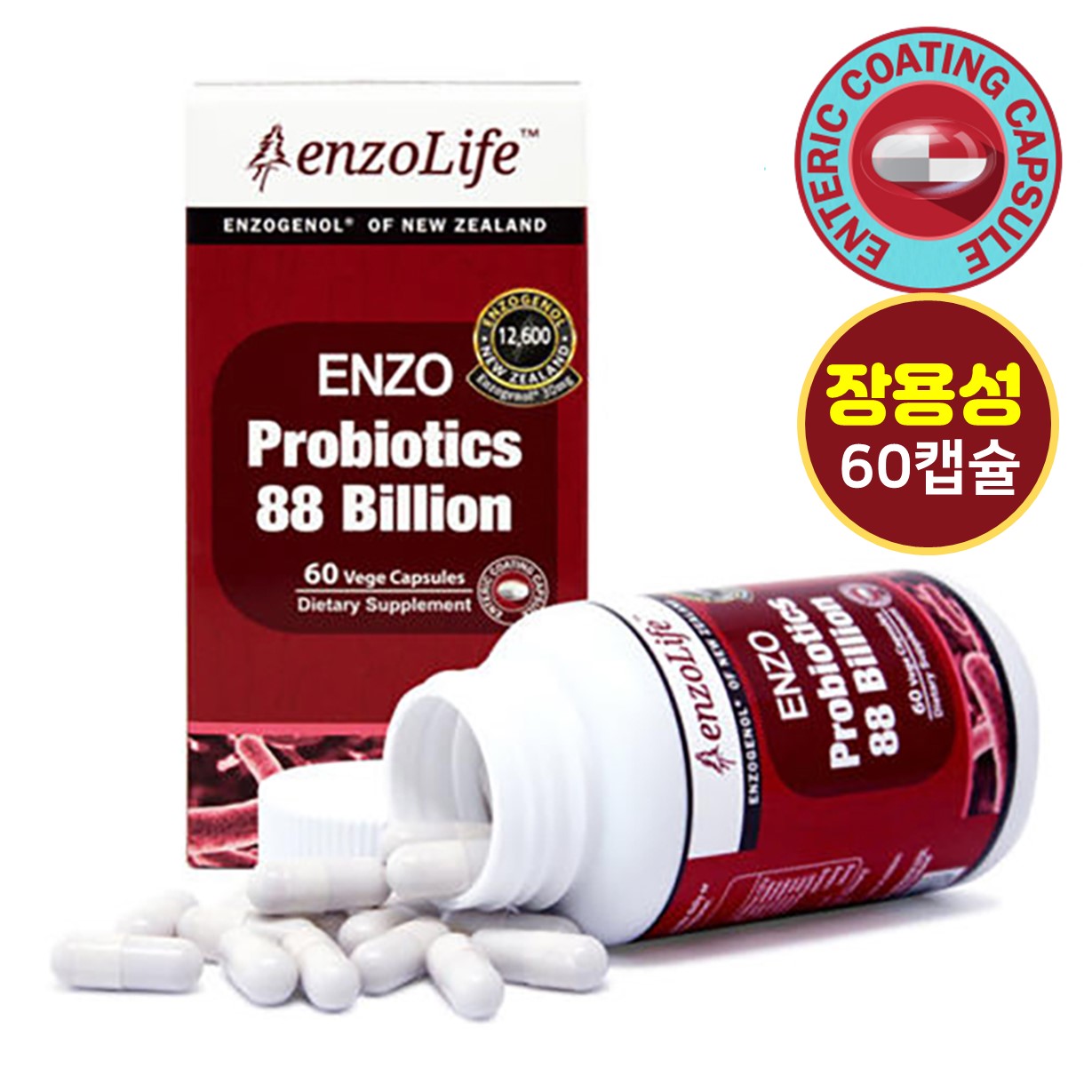 엔조라이프 프로바이오틱스 880억 60캡슐 엔조제놀함유 60정 1개