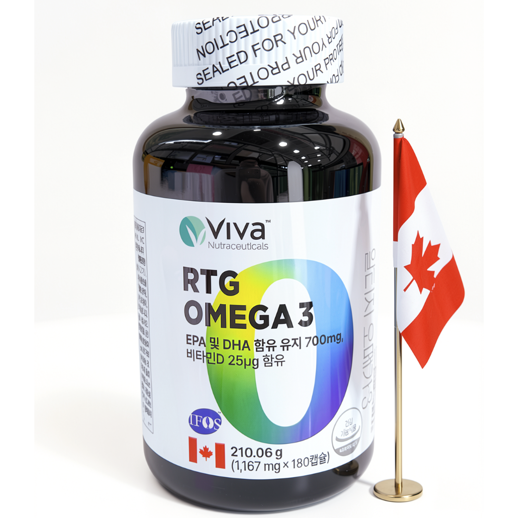 VIVA RTG 오메가3 캐나다 직수입 EPA DHA 700mg 비타민D 함유 프리미엄 알티지 오메가3 1개 180정