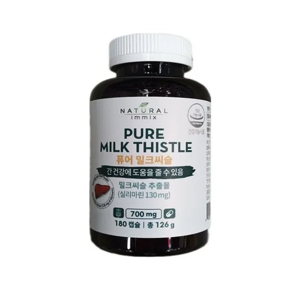 내추럴이믹스 180입 e 밀크씨슬 퓨어 700mg 무첨가 추천 달성 업그레이드 1개 180정