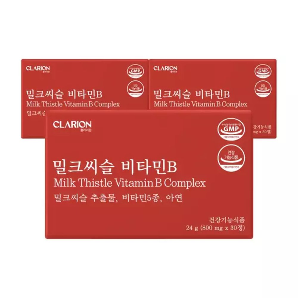 클라리온 밀크씨슬 비타민B 30정 24g 3박스 간영양제