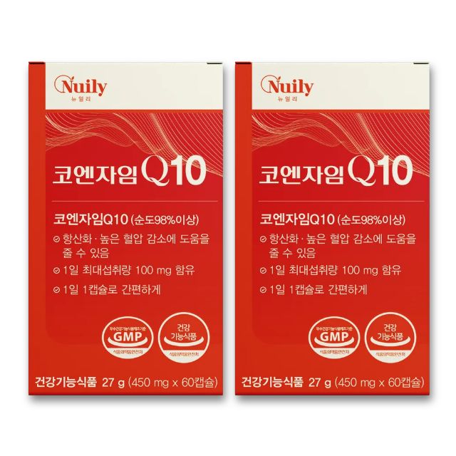 뉴일리 코큐텐 코엔자임Q10 450mg x 60알 프리미엄 코엔자임큐텐 2개 60정