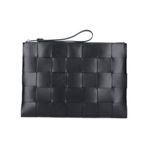 보테가베네타 인트레치아토 블랙 레더 파우치 649616 VBWD3 8803 24FW 클러치 VBWD38803 Black 147313509