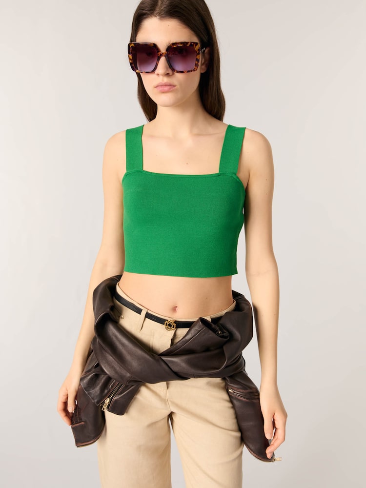 [마쥬] Knit Crop Top - Green 녹색 MJ5351S10M