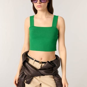 [마쥬] Knit Crop Top - Green 녹색 MJ5351S10M