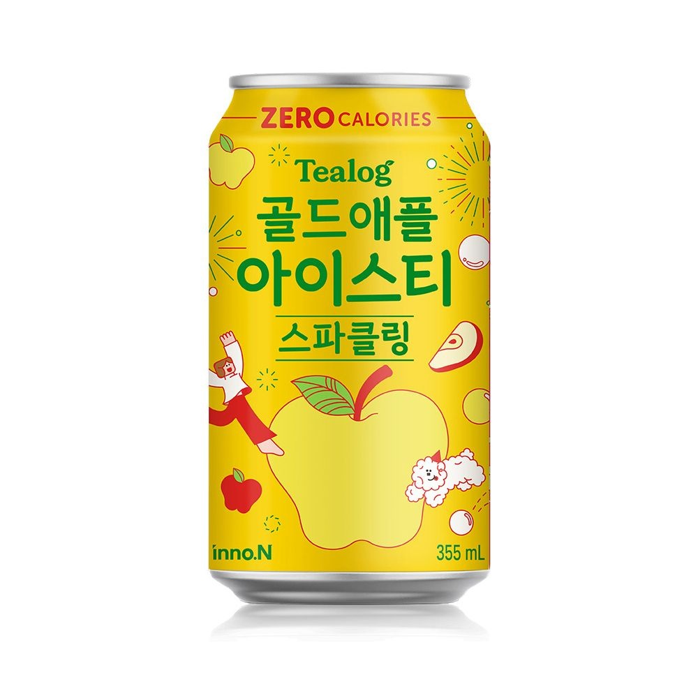 이노엔 티로그 제로 아이스티 스파클링 골드애플