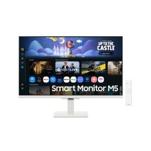 [온누리상품] 삼성전자 68.6cm M5 S27FM503 FHD 화이트 스마트 모니터 LS27FM503EKXKR