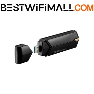 ASUS USB-AX56 듀얼 밴드 AX1800 USB WiFi 어댑터 1800Mbps 802.11ax 지원 MIMO/OFDMA USB 3.0 Wi-Fi 어댑터(크래들 포함)