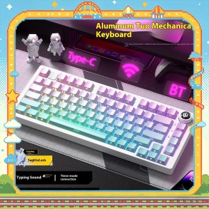 LEOBOG Hi75C 기계식 키보드 3모드/유선 키트 핫스왑 노브 RGB 알루미늄 합금 가스켓 Hi75C 키보드 키트 PC 커스텀 선물